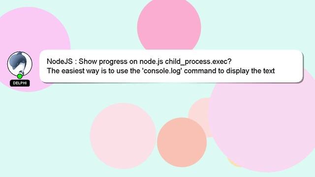 NodeJS : Show progress on node.js child_process.exec? смотреть онлайн