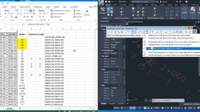 How to import Horizontal Alignment from Excel in CIVIL 3D 2020 смотреть онлайн