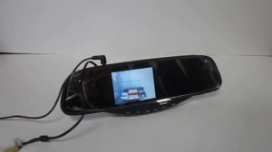 видеообзор парктроника с камерой и монитором в зеркале заднего вида