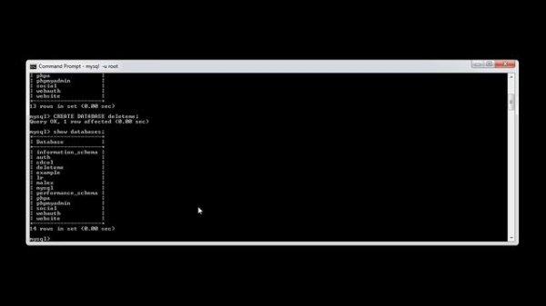 MySQL: Deleting Databases
