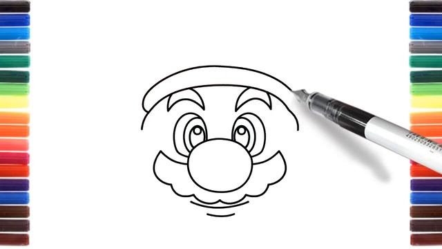 How to draw Cute Emoji Super Mario Run face смотреть онлайн