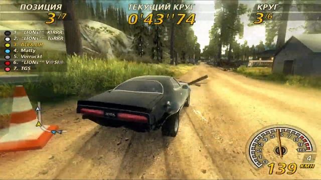 32.Гонка с профи.Онлайн. Лесная трасса. FlatOut 2.Race with the pros. No nitro. Online. Forest trac смотреть онлайн