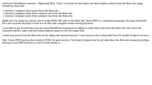 Wordpress: Display posts from another site using REST API in an asynchronous manner (2 Solutions!!) смотреть онлайн