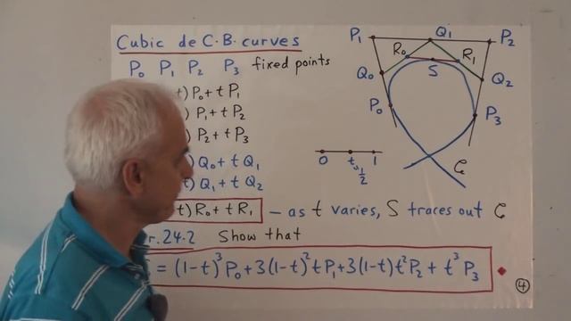 Cubic splines (de Casteljau Bezier curves) using linear algebra | Wild Lin Alg 24 | NJ Wildberger смотреть онлайн