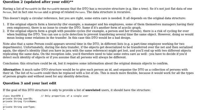 A DTO class having an ArrayList of its own type - is this considered a good design? смотреть онлайн