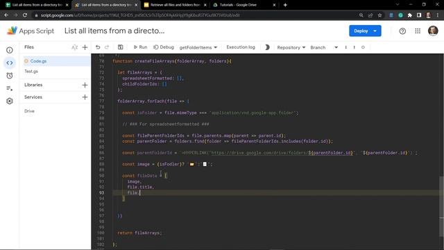 List all files and Folders in a Directory Tree in Google Drive with Apps Script смотреть онлайн