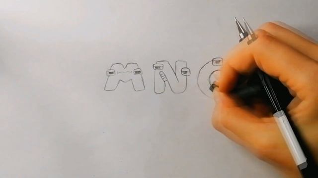 Как нарисовать Алфавит Лор / Рисуем букву M, N, O / Alphabet Lore / Alphabet Lore drawing смотреть онлайн