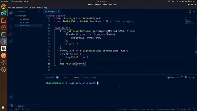 Golang JWT - Sign, validate and parse json web tokens in Go смотреть онлайн