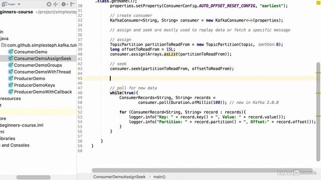 05 Kafka Java Programming 101 009 Java consumer seek and assign смотреть онлайн