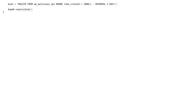 Wordpress: Add row to custom database Table and delete all rows older than 1 day смотреть онлайн