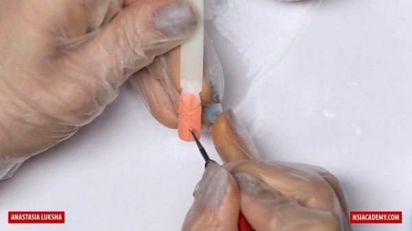 Sweater nail design with gel tutorial ❄ How to knitting style art