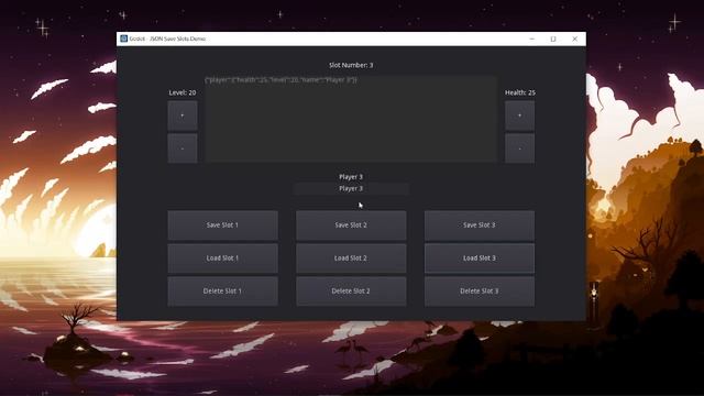 Godot - JSON Save Slots Demo смотреть онлайн
