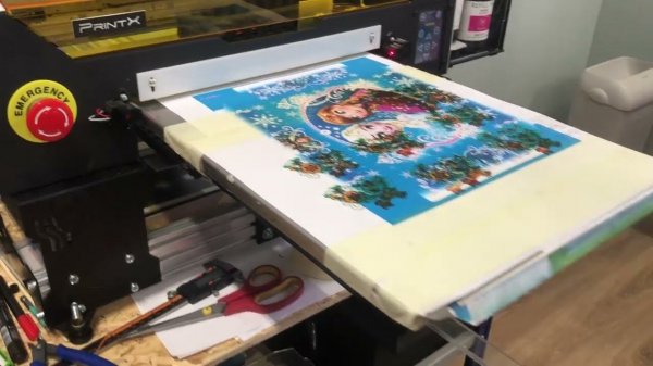 Пример печати на УФ принтере картинок с разным разрешением