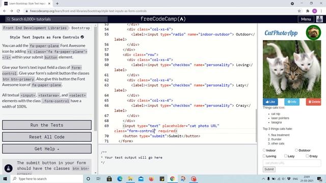 Bootstrap Tutorial 17 - style text inputs as form controls - freecodecamp смотреть онлайн