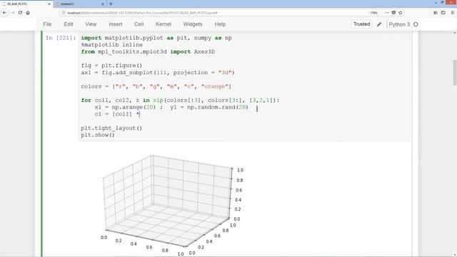 Matplotlib Basic 3D Bar Chart - Visualization #9 смотреть онлайн