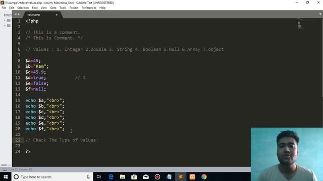 02 Types Of Values In Php смотреть онлайн