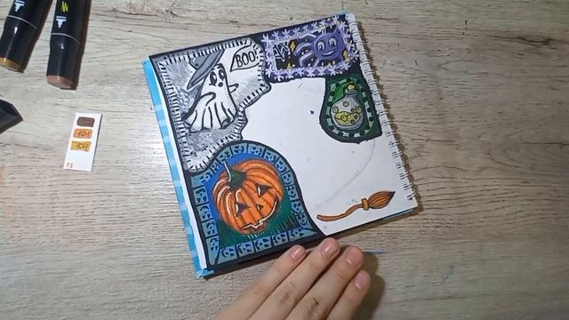 Рисую хелоуинскую страничку 《5 часть》 смотреть онлайн