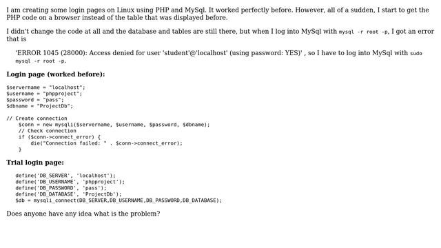 Unix & Linux: Cannot connect to MySql using PHP on Linux смотреть онлайн