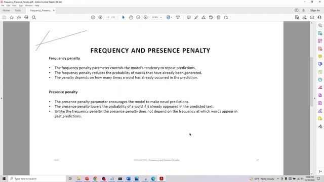 Parameters in Playground 5: Frequency and Presence Penalty смотреть онлайн