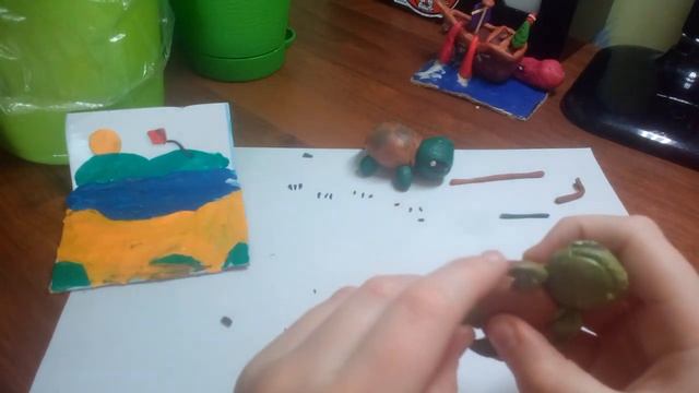 Как слепить черепаху?/ Моё первое видео) смотреть онлайн