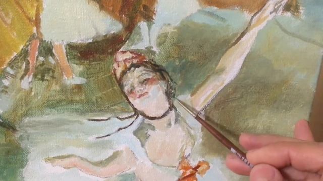 Копия картины Эдгара Дега «Прима балерина на сцене». Балерина, балет. смотреть онлайн