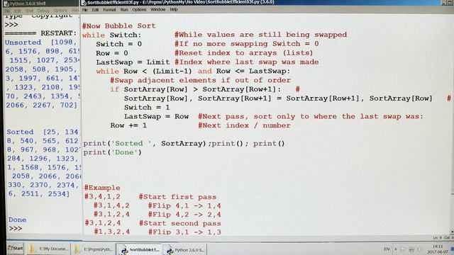601- Python Bubble Sort, Efficient смотреть онлайн