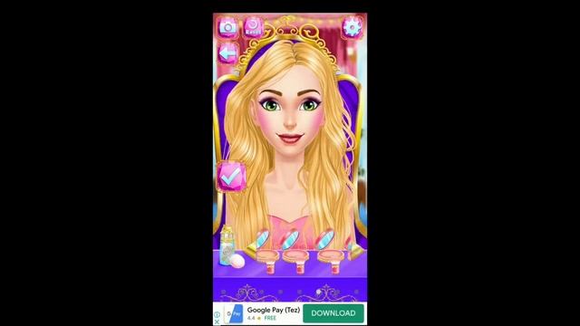 Royal Princess Makeup Dress UP Makeover Beauty Salon Kids & Girls Games смотреть онлайн
