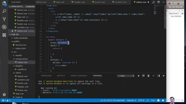 VueJS CLI: Basics | Level 3-16: Props - method & validation смотреть онлайн
