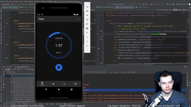 Fixing Failing Coroutine Unit Tests (Android/Jetpack Compose) | IncentiveTimer Twitch Stream #35 смотреть онлайн