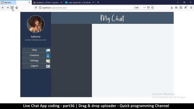 Live chat app | Part38 chat section cont. | Javascript, AJAX, HTML, CSS, JSON, PHP, MYSQL Tutorial смотреть онлайн