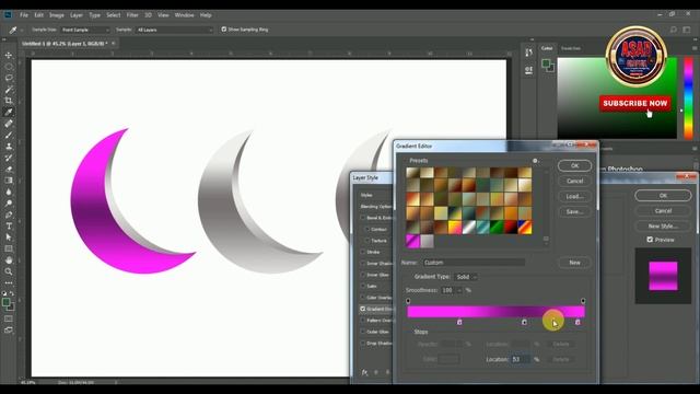 3d moon | how to create 3d moon design in Photoshop | 3d Photoshop tutorial смотреть онлайн