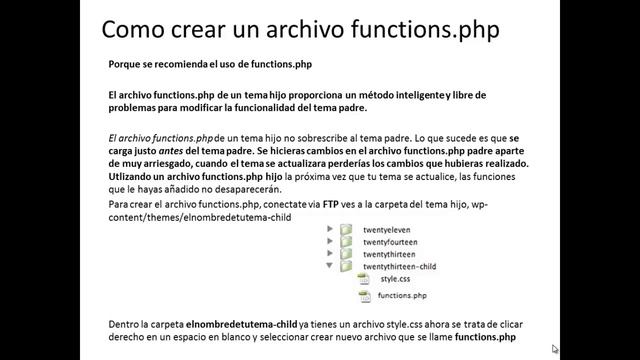 Como crear child theme o tema hijo y functions php смотреть онлайн