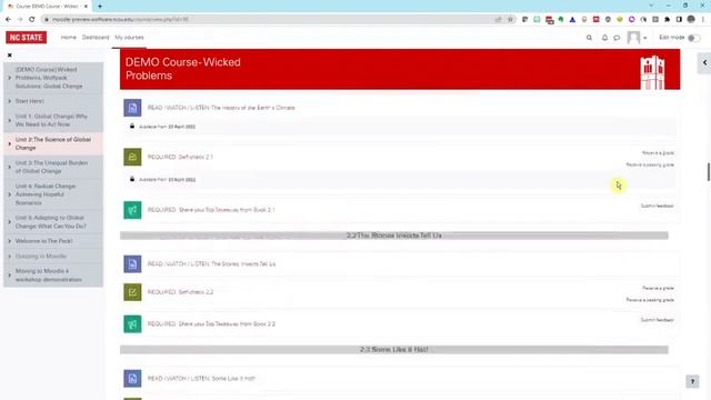 Expanding and Collapsing Sections in Moodle 4, when showing all sections on one page смотреть онлайн