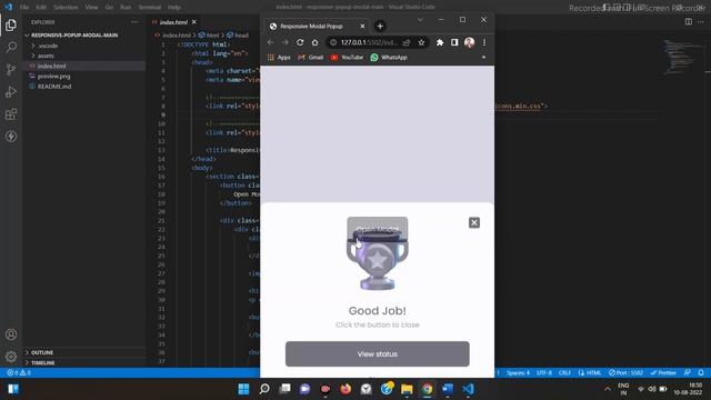 1JS responsive popup modal Responsive Website Pure HTML CSS SASS JavaScript jQuary with Animations смотреть онлайн