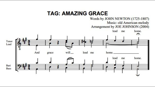 "Tag: Amazing Grace" ‐ Barbershop Tag смотреть онлайн