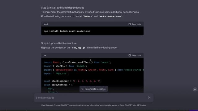 Chat GPT Developer #1: Create React App: Quiz Javascript Array Methods смотреть онлайн