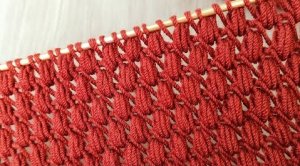 Супер простой узор крючком для  тунисского вязания