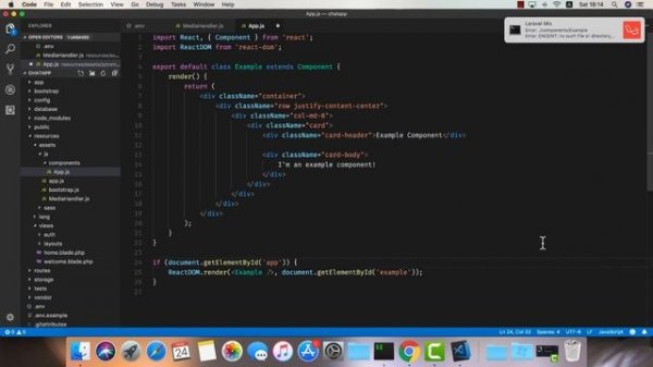 Create a video Chat Application with Laravel & ReactJS (based on WebRTC) - E01