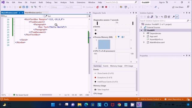 How to create first WPF application in Visual Studio 2022 смотреть онлайн