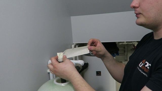 Монтаж колонны умягчения