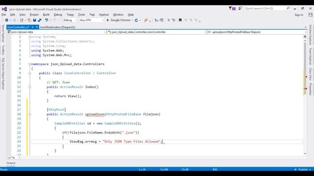 MVC Import Json Data Save Insert Into SQL Server смотреть онлайн