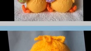 Детское вязание  Красивая вязаная спицами игрушка