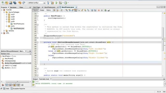 Java Tutorial - Using MouseClickListener and detecting right clicks - Session 31 смотреть онлайн