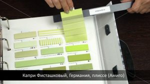 Капри Фисташковый, Германия, ткань для жалюзи плиссе, каталог Амиго