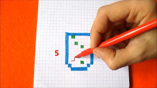 Как рисовать Коктейль ? Хэллоуин по клеточкам How to Draw Pixel Art смотреть онлайн