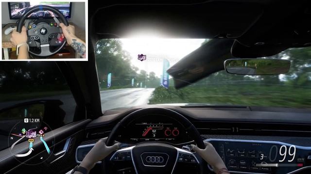 1300HP Audi RS6 2021 - Forza Horizon 5 | Steering Wheel Gameplay смотреть онлайн