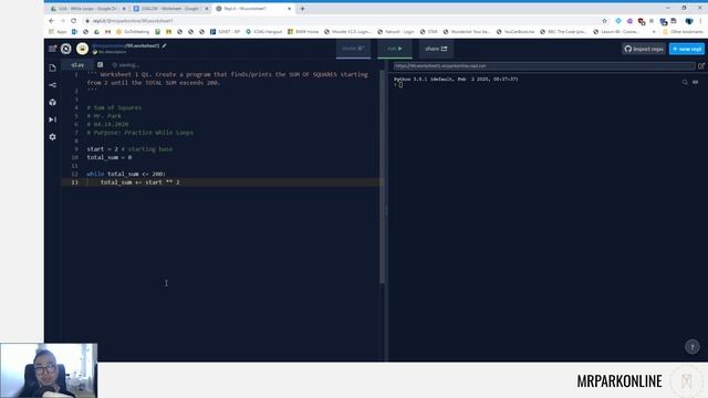 Sum of Squares | Python Iterations U3AW1 смотреть онлайн