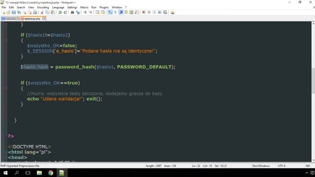 Kurs PHP odc. 3: Formularz rejestracji. Captcha. Hashowanie haseł смотреть онлайн