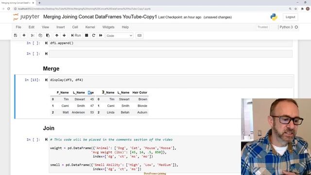 Pandas: DataFrames - Concat, Join, Merge смотреть онлайн