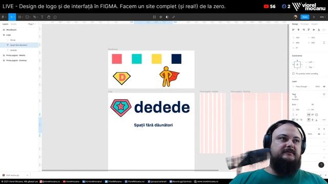 ?LIVE - Workshop 8 - Logo Design în Figma - Începem un nou proiect de site complet смотреть онлайн